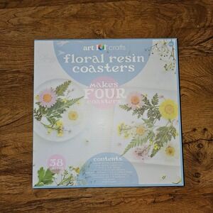 Art 101 Crafts Floral Resin Coaster Making Kit Makes 4 New Sealed